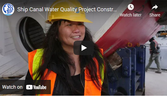 screenshot of Ship Canal Water Quality Project Construction Overview video